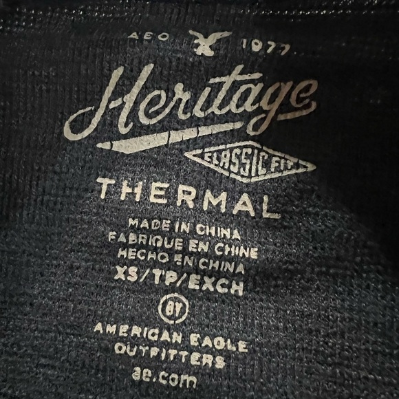 AMERICAN eagle outfitters heritage thermal waffle knit long sleeved top, size XS - Picture 2 of 2